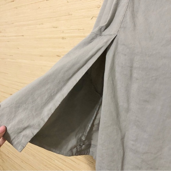 Matthildur Gray Linen Stretch Blend A-line Skirt Size 1 Medium - Picture 3 of 6